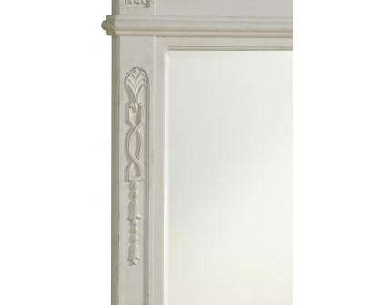 Elegant Wall Mirror - Antique White, L 32" (VM3001AW)