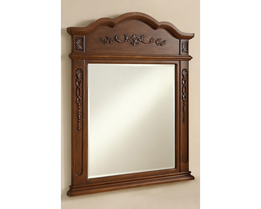 Elegant Wall Mirror - Brown, L 32" (VM3001BR)