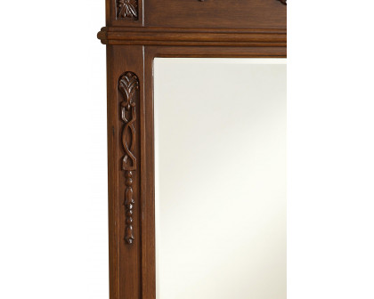 Elegant Wall Mirror - Brown, L 32" (VM3001BR)