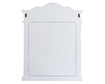 Elegant Wall Mirror - Antique White, L 28" (VM32836AW)