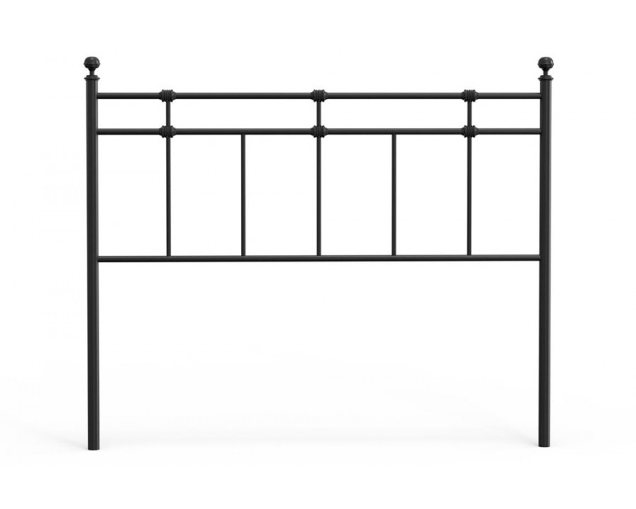 eLuxury Dexter Metal Headboard - Queen, Black