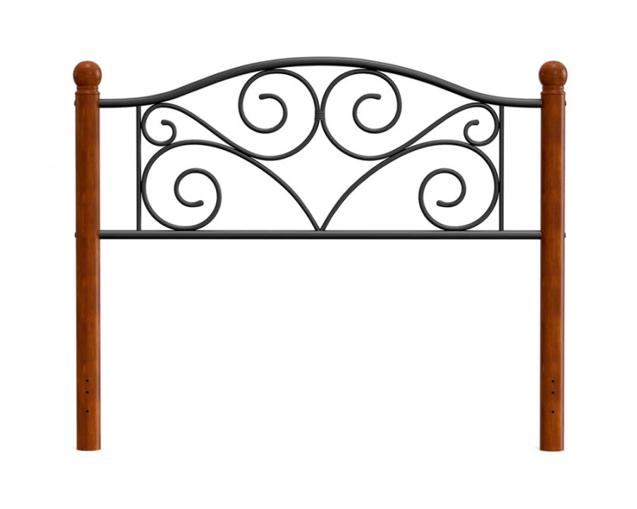 eLuxury Doral Metal and Wood Headboard - Full