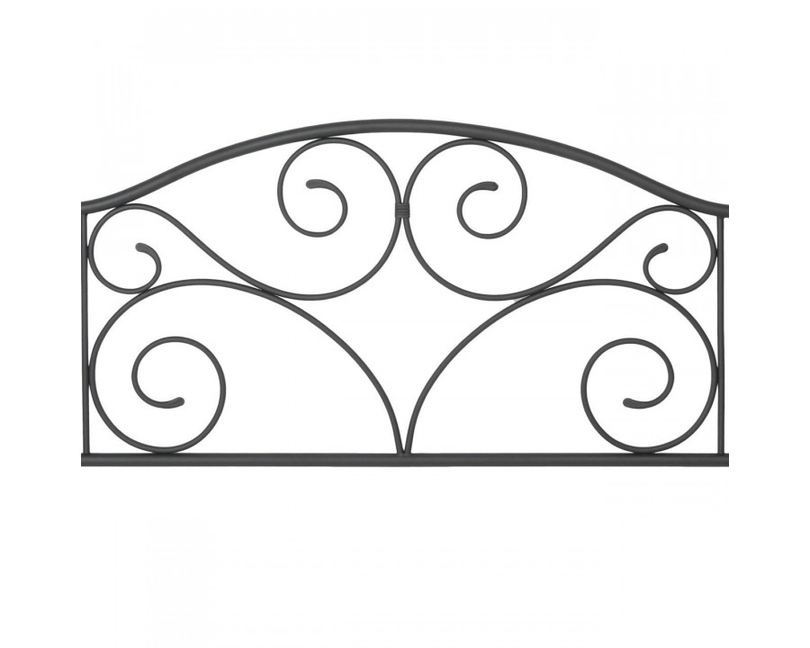 eLuxury Doral Metal and Wood Headboard - California King