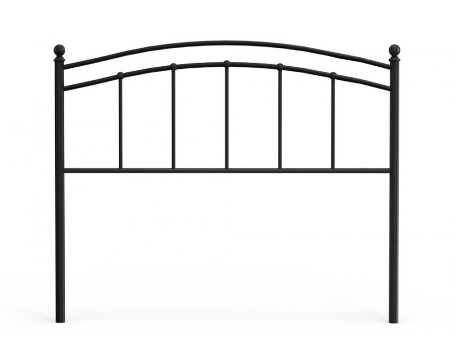 eLuxury Sanford Metal Headboard - California King, Black