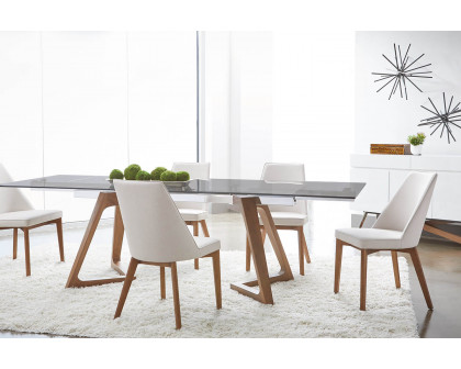 Essentials - Meridian Axel Extension Dining Table in Walnut