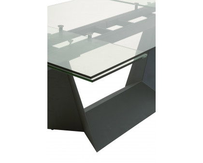 Essentials - Meridian Victory Extension Dining Table in Matte Dark Gray