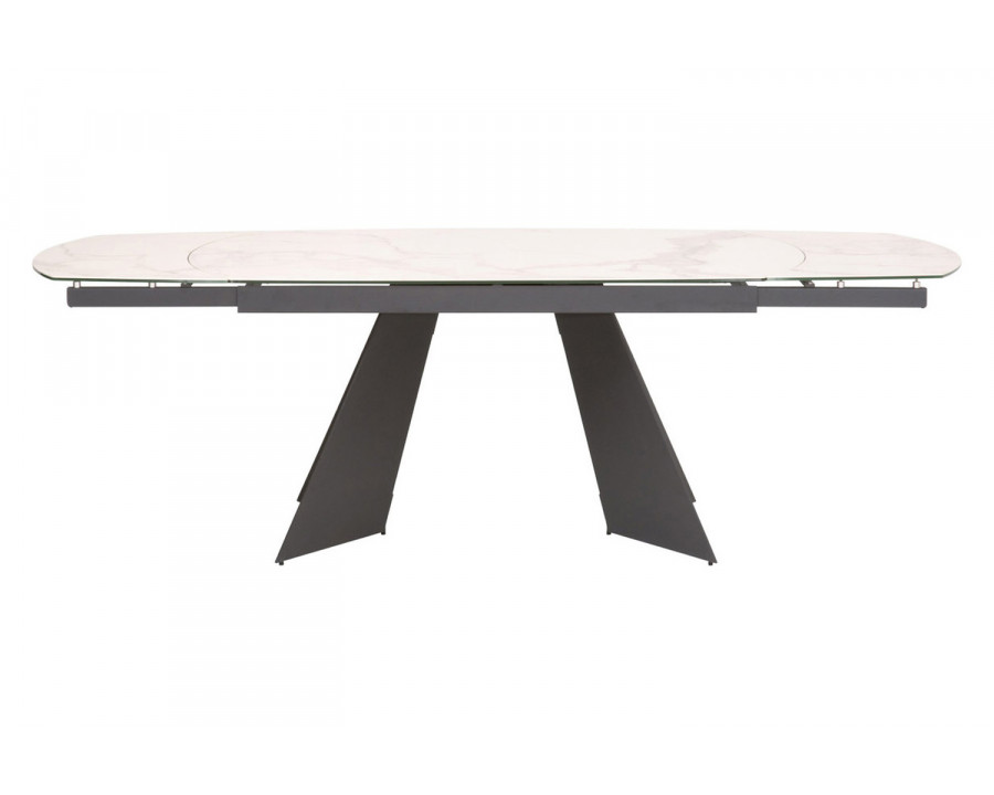 Essentials - Meridian Torque Extension Dining Table in Matte Dark Gray