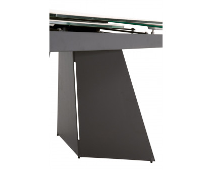 Essentials - Meridian Torque Extension Dining Table in Matte Dark Gray