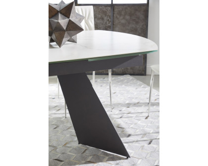 Essentials - Meridian Torque Extension Dining Table in Matte Dark Gray