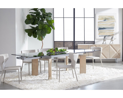 Essentials - Meridian Jett Extension Dining Table in Natural Gray