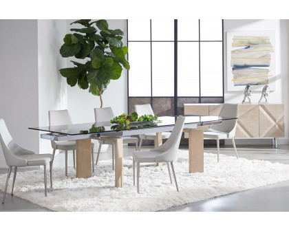 Essentials - Meridian Jett Extension Dining Table in Natural Gray