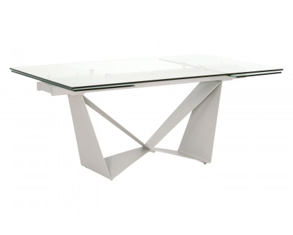 Essentials - Meridian Vida Extension Dining Table in Matte Light Gray