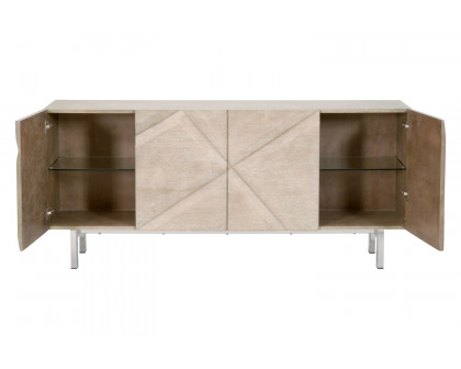 Essentials - Meridian Atticus Media Sideboard in Natural Gray