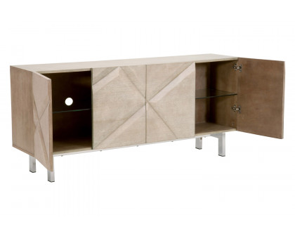 Essentials - Meridian Atticus Media Sideboard in Natural Gray