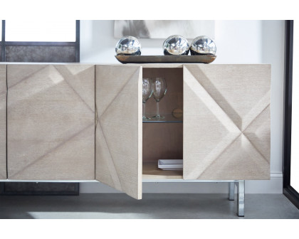 Essentials - Meridian Atticus Media Sideboard in Natural Gray