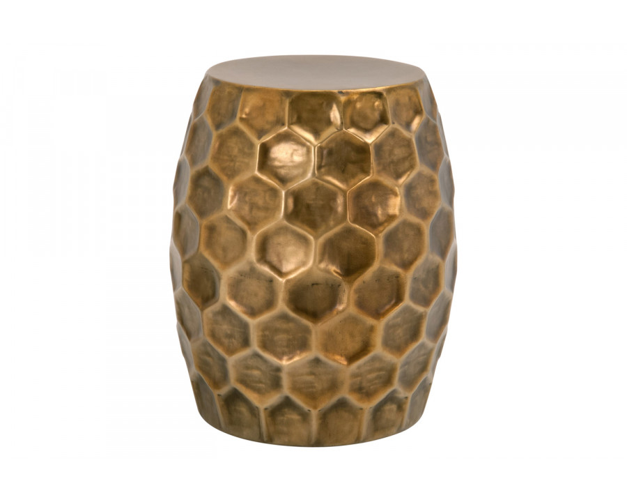 Essentials - Lotus Hive End Table in Distressed Bronze