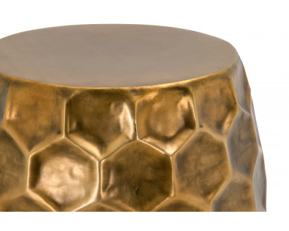 Essentials - Lotus Hive End Table in Distressed Bronze