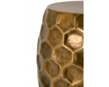 Essentials - Lotus Hive End Table in Distressed Bronze