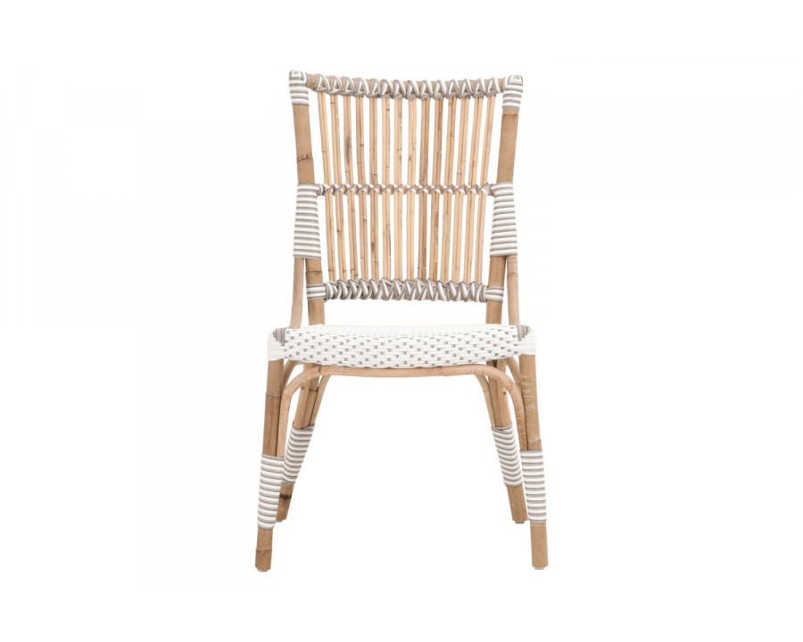 Essentials - The Hamptons Tulum Dining Chair, Set of 2 in White Stone Synthetic