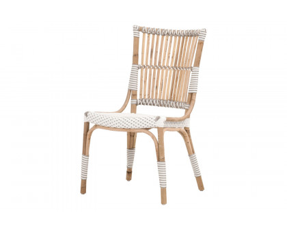 Essentials - The Hamptons Tulum Dining Chair, Set of 2 in White Stone Synthetic