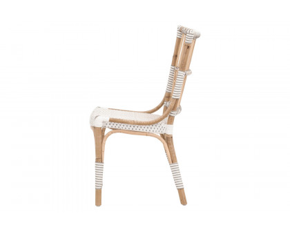 Essentials - The Hamptons Tulum Dining Chair, Set of 2 in White Stone Synthetic