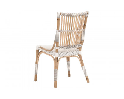 Essentials - The Hamptons Tulum Dining Chair, Set of 2 in White Stone Synthetic