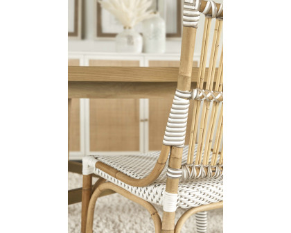 Essentials - The Hamptons Tulum Dining Chair, Set of 2 in White Stone Synthetic