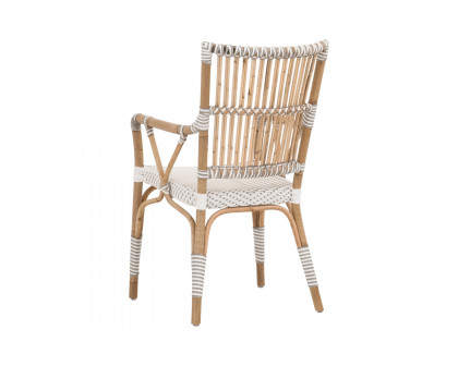 Essentials - The Hamptons Tulum Arm Chair, Set of 2 in White Stone Synthetic