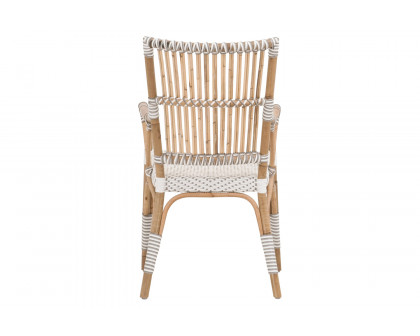 Essentials - The Hamptons Tulum Arm Chair, Set of 2 in White Stone Synthetic