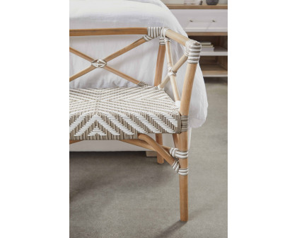 Essentials The Hamptons Palisades Bench - Matte Gray Rattan