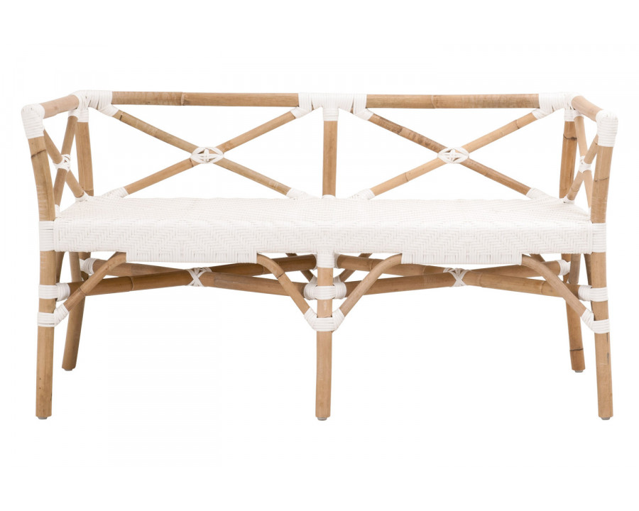 Essentials The Hamptons Palisades Bench - Natural Rattan