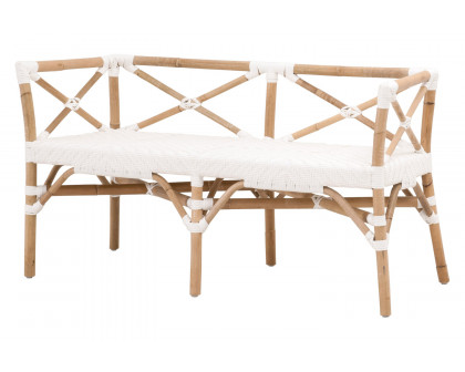 Essentials The Hamptons Palisades Bench - Natural Rattan