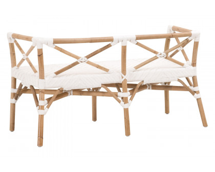 Essentials The Hamptons Palisades Bench - Natural Rattan