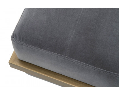 Essentials - District Fiona Upholstered Bench in Blush Gray Velvet