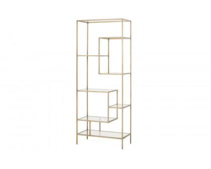 Essentials - District Beakman Bookcase in Brass