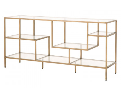 Essentials - District Beakman Low Bookcase in Brass