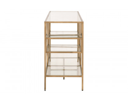 Essentials - District Beakman Low Bookcase in Brass