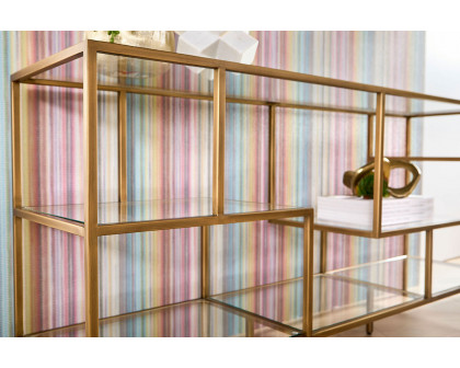 Essentials - District Beakman Low Bookcase in Brass