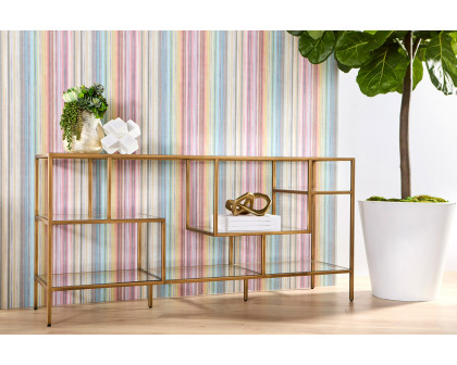 Essentials - District Beakman Low Bookcase in Brass