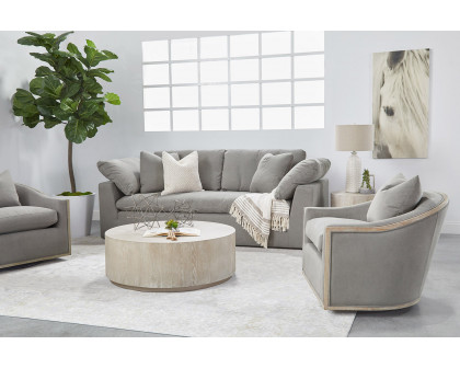 Essentials - District Roto Large Coffee Table in Natural Gray