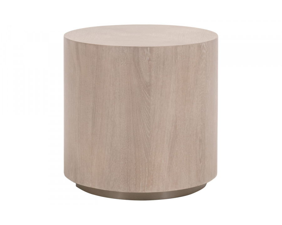 Essentials - District Roto Large End Table in Natural Gray