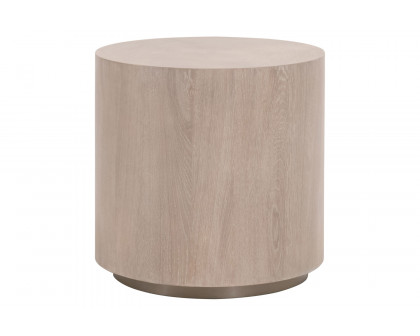 Essentials - District Roto Large End Table in Natural Gray