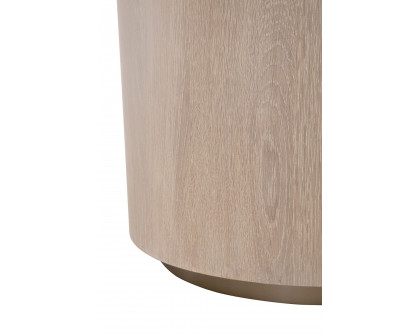 Essentials - District Roto Large End Table in Natural Gray