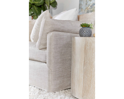 Essentials - District Roto Large End Table in Natural Gray