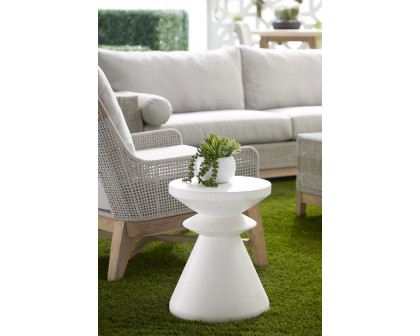 Essentials District Pawn Accent Table - Ivory