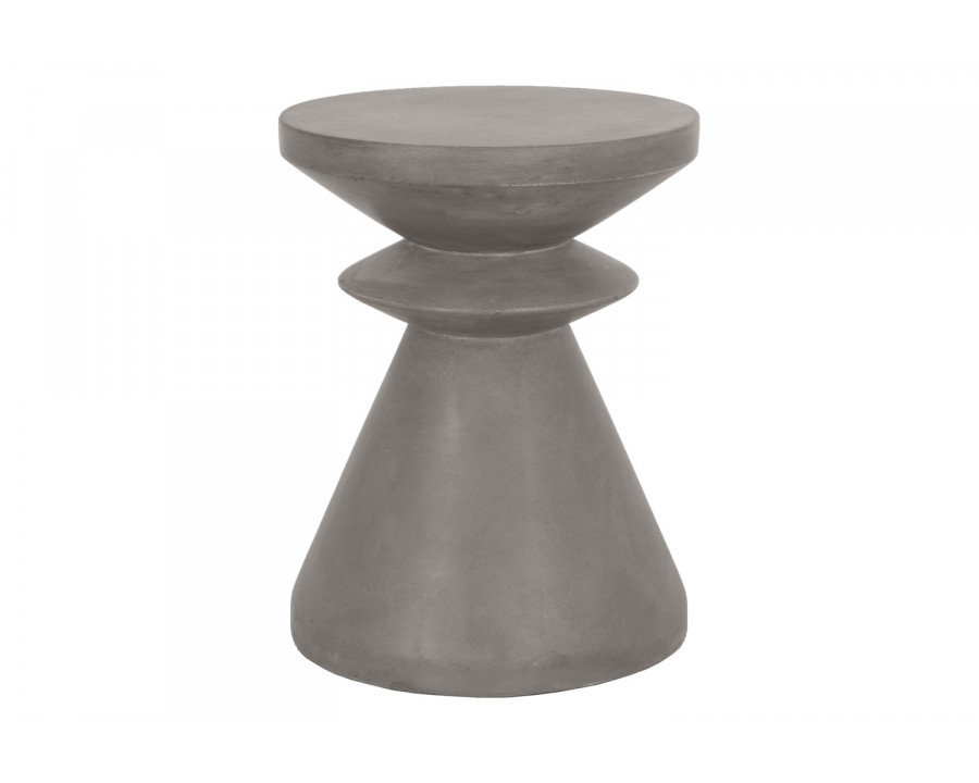 Essentials District Pawn Accent Table - Slate Gray Concrete