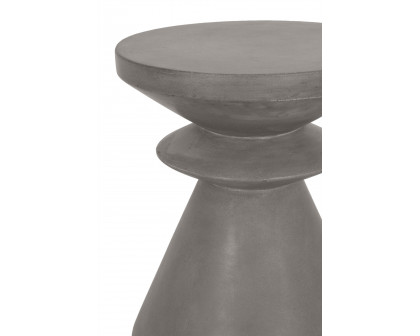 Essentials District Pawn Accent Table - Slate Gray Concrete