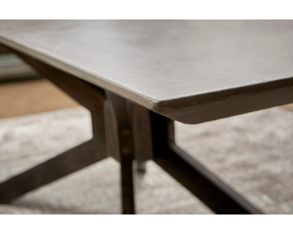 Essentials District Industry Rectangle Dining Table - Ash Grey