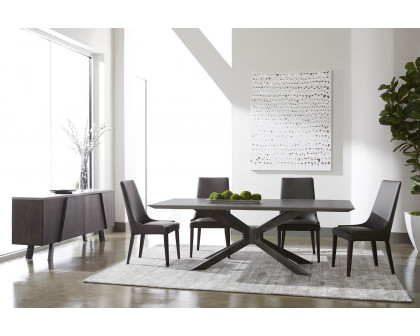 Essentials District Industry Rectangle Dining Table - Ash Grey