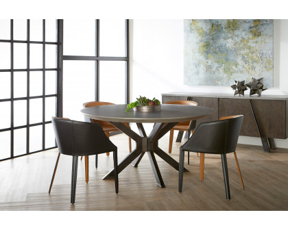 Essentials District Industry 60" Round Dining Table - Ash Grey